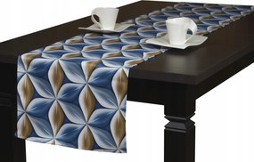 Futópad Abrosz Asztalra Nappali Dekoráció 40x120 Modern Minta Élénk Szín