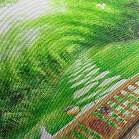 Kép - Trópusi kertre néző kilátás (70x50 cm)