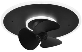 Matt fekete LED mennyezeti lámpa Nybro – Trio