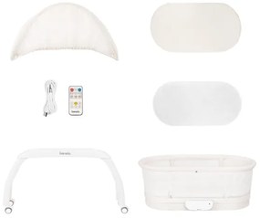 Lionelo - CORAL White kiságy mérleggel