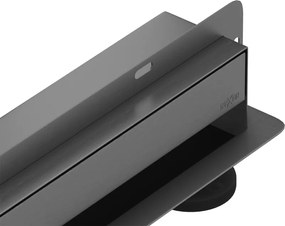 Mexen Flat Wall falra szerelhető vonalfolyóka 2 az 1-ben 60 cm, gun gray kefélt - 1E30060