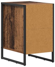 vidaXL Éjjeli asztal Öreg fa 39.5 x 30 x 50 cm Faanyag