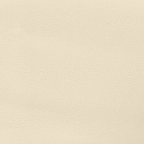 krémszínű műbőr rugós ágykeret 90 x 200 cm