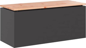 vidaXL Kerti pad Fekete 100 x 40 x 43 cm Acél