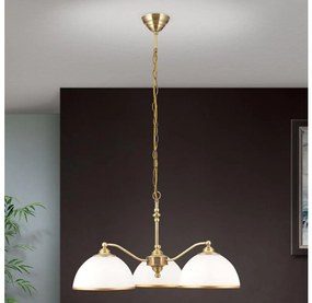 Orion LU 1838/3 - Csillár láncon OLD LAMP 3xE27/40W/230V fehér/réz