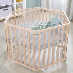 Natúr színű bükkfa járóka 119x104 cm – Roba