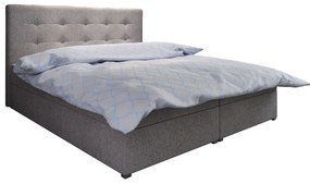 Franciaágy Boxspring 180 cm Fade 1 (szürke) (matraccal és tárolóhellyel). 1046490
