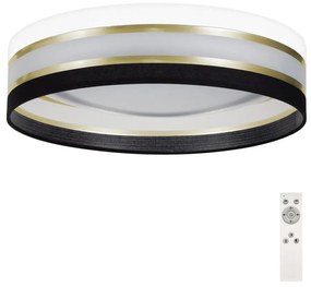 Belis LED Dimmelhető mennyezeti lámpa SMART CORAL GOLD LED/24W/230V fekete/fehér + távirányító BE0522