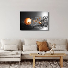 Narancssárga absztrakt gömbök képe (90x60 cm)