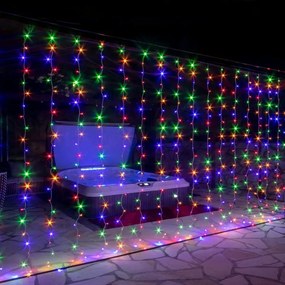 VOLTRONIC® Fényfüggöny 3 x 6 m 600 LED színes