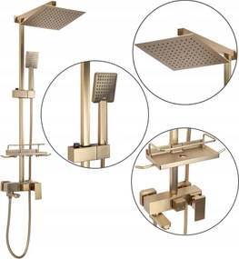 Zuhanyzó szett Arany Csiszolt Rea Jack Kifolyócső