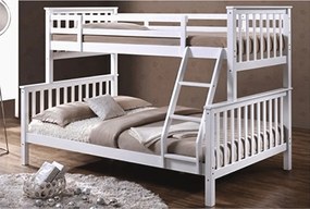 Emeletes, kinyitható ágy , fehér, BAGIRA