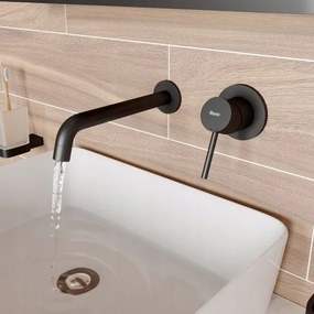 Falra szerelhető csaptelep Rea Lungo black mat + box