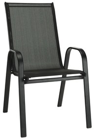 Rakásolható szék, sötétszürke/fekete, ALDERA