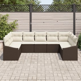 9 részes Kert Sofa Szett Párnákkal