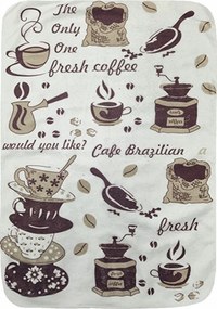 Mikroszálas kendő 40x60cm Kávé Brazil kávé