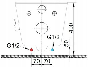 Sanovit AVVA - fali WC - BEÉPÍTETT bidé funkcióval - rimless - perem nélküli - mély öblítésű