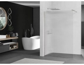 Mexen Kioto, Walk-In zuhanyparaván 70 x 200 cm, 8 mm-es üveg bordás mintával, csiszolt acél profil, 800-070-101-97-09