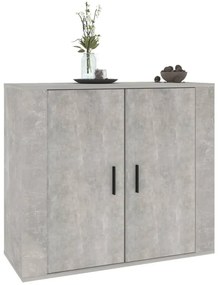 betonszürke szerelt fa tálalószekrény 80x33x70 cm