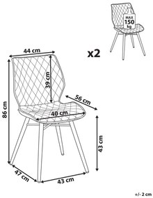 Étkezőszék szett 2 db Lissa (aranybarna). 1009993