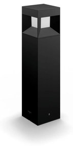 Philips Parterre fekete kültéri LED állólámpa, beépített LED, 1x8W, IP44, 40 cm magas, 1648130P0
