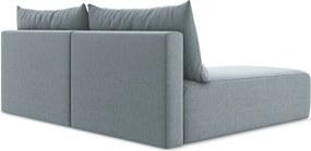 Kék bársony kinyitható-tárolóhelyes sarokkanapé (bal oldali-heverő résszel) Kalena – Makamii