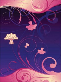 Fotótapéta Virágos színátmenetes absztrakt rózsa levendula fukszia 184x254 +ragasztó