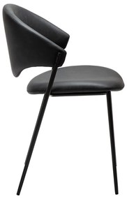 Fekete bőrutánzat étkezőszék Zone – DAN-FORM Denmark
