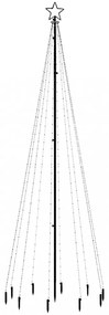 meleg fehér fényű karácsonyfa tüskével 310 LED-del 300 cm