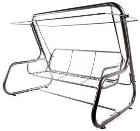 Sötétszürke fém kerti hintaágy Rimini – Dajar