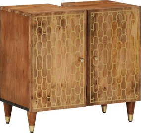 vidaXL tömör mangófa fürdőszobai mosdószekrény 62 x 33 x 58 cm