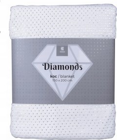 Puha krém/krém takaró ezüst díszítéssel Diamonds