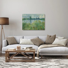 Üveg kép - Claude Monet, Banks of the Seine, reprodukciók (70x50 cm)