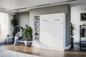 Modern Loft S szekrény függőleges összecsukható ágyhoz - matt fehér