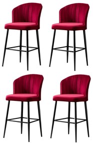 Rubi Claret Red bárszék szett, 4 db, 4 db