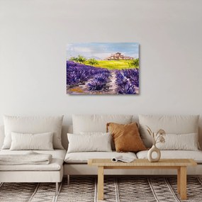 Kép - Provence, franciaország, olajfestmény (üvegen) (70x50 cm)