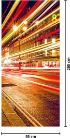 Fotótapéta ajtóra - Piros Londoni telefonfülke (95x205cm)