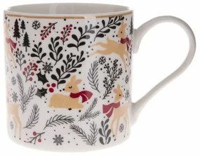 Mistletoe karácsonyi porcelán bögre, 400 ml