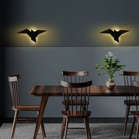 Bird fali lámpa, L, fekete