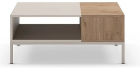 Krémszínű dohányzóasztal 56x90 cm Cailin – Marckeric