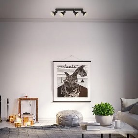 Brilo - Spotlámpa RETRO 4xE14/25W/230V fekete