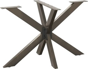 vidaXL étkezőasztal pók alakú fekete acél láb 120x68x(72-73) cm