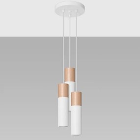 Sollux SL.1013 - Csillár zsinóron PABLO 3xGU10/40W/230V fehér