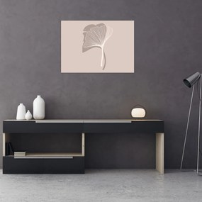 Kép - Bézs színű levelek N⁰4 (70x50 cm)