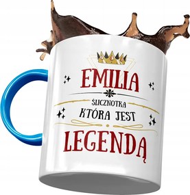 Kék Bögre Emilia Barátnő Feleség Ajándék Nyomtatott Fotóval