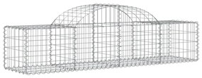 8 db íves horganyzott vas gabion kosár 200x50x40/60 cm