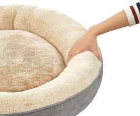 Kutyaágy kerek kisállat fekhely, S méret, világosszürke | FEANDREA Outlet