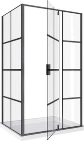 Fekete zuhanykabin Black 90x90cm Loft 6mm