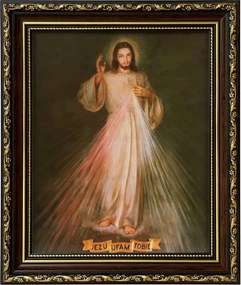 Vászonkép 31x26 Jézus Bízom Benned Díszített Keret