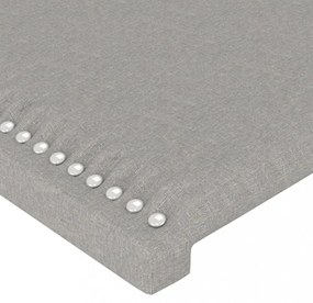 világosszürke szövet LED-es fejtámla 180x5x78/88 cm
